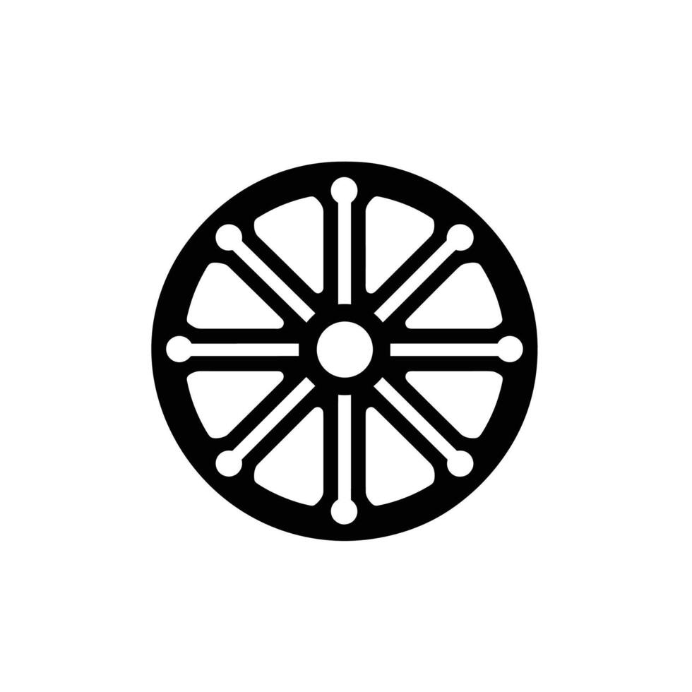 Creative Wheel logogo Line Icon Set with Clean Style vector