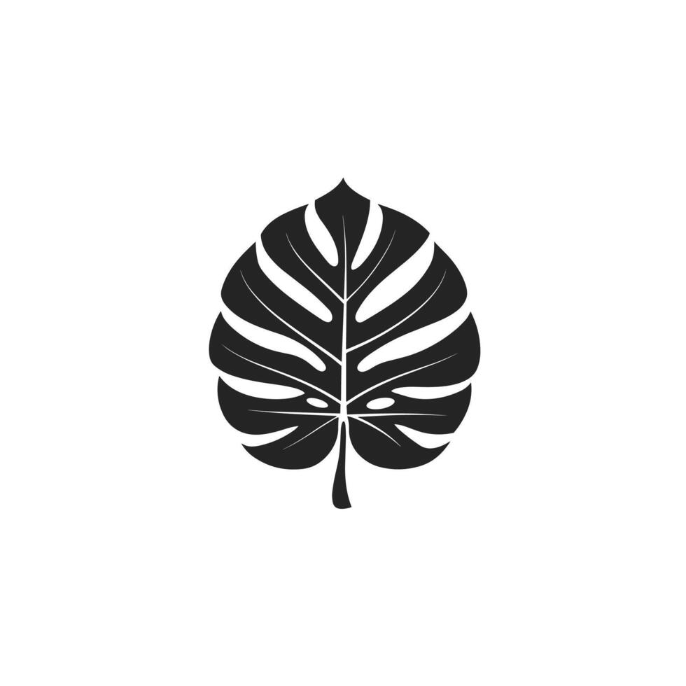 Creative Monstera Leaf logogo Isolated Clipart in HD Quality vector