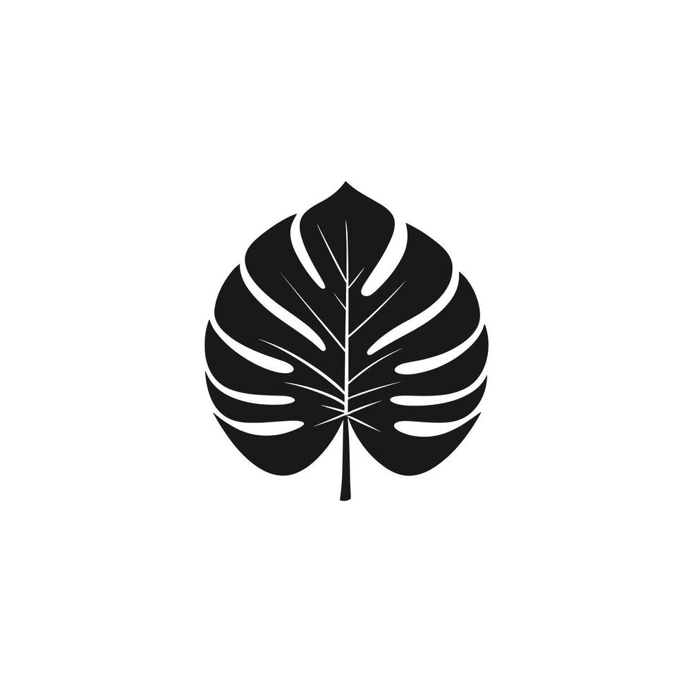 Creative Monstera Leaf logogo Illustration for Branding vector