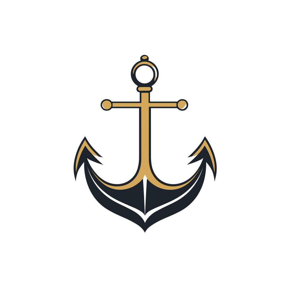 Flat Of Anchor Icon Set with Clean Style vector