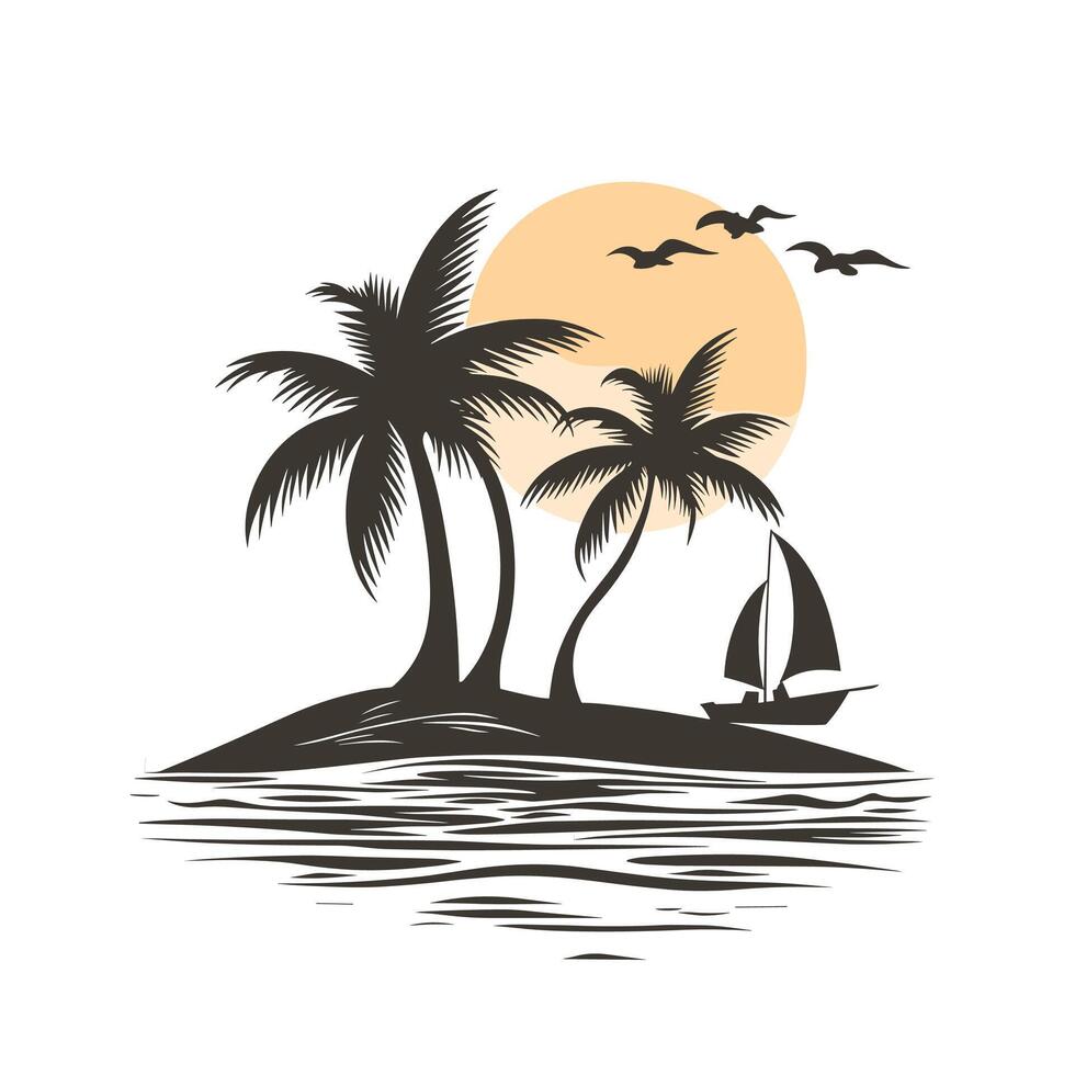 Soft Of Beach Graphic Template with Subtle Texture vector