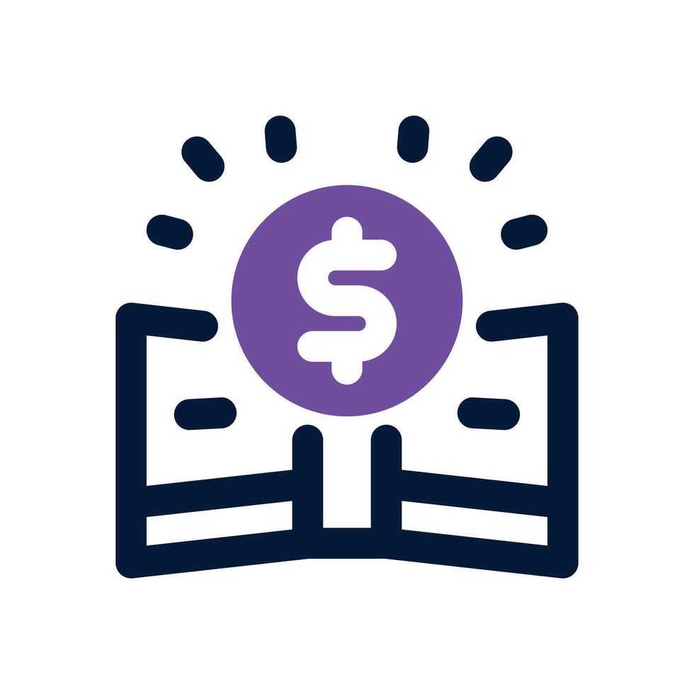 budget dual tone icon. Sleek and modern icon for websites and mobile apps. vector
