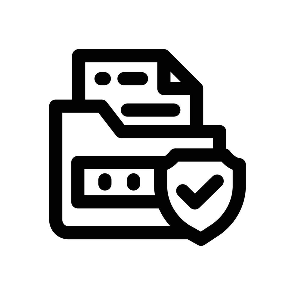 data security line icon. Clean and minimalist icon for websites and mobile apps. vector