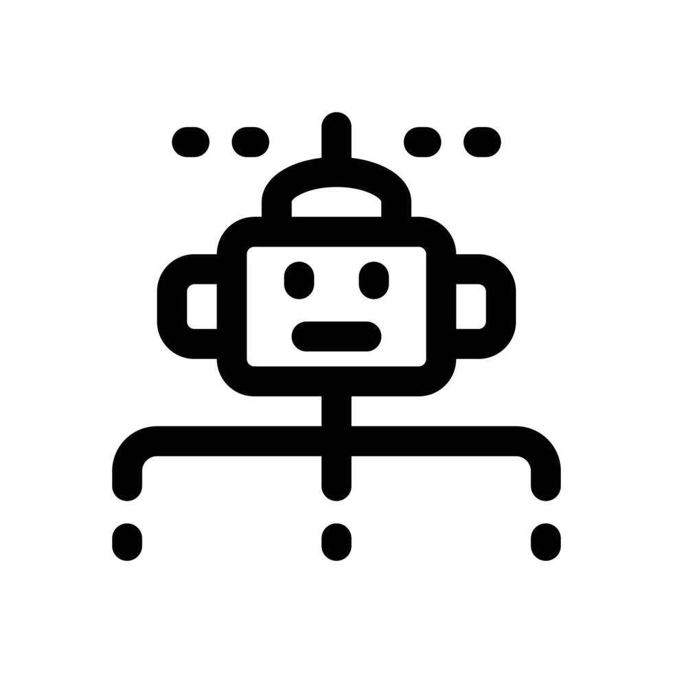 bot machine line icon. Clean and minimalist icon for websites and mobile apps. vector