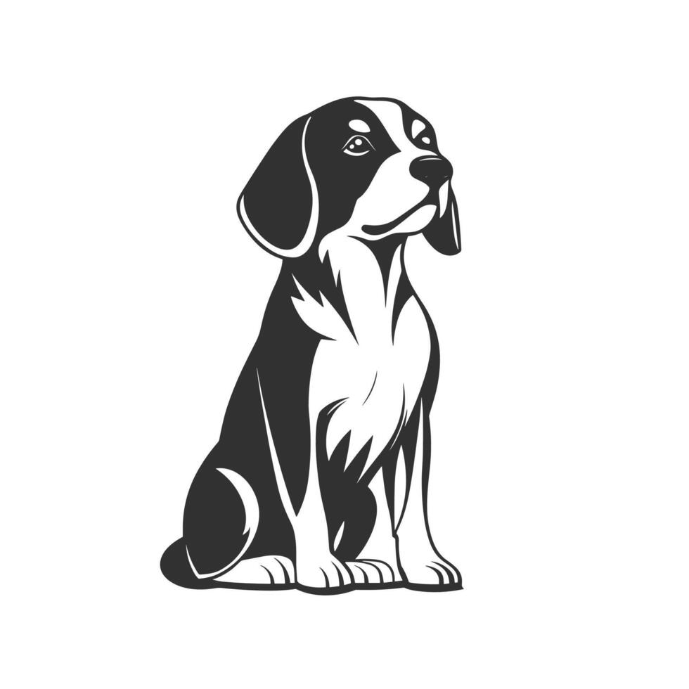 Hand-Drawn Of Beagle Graphic Template in HD Quality vector