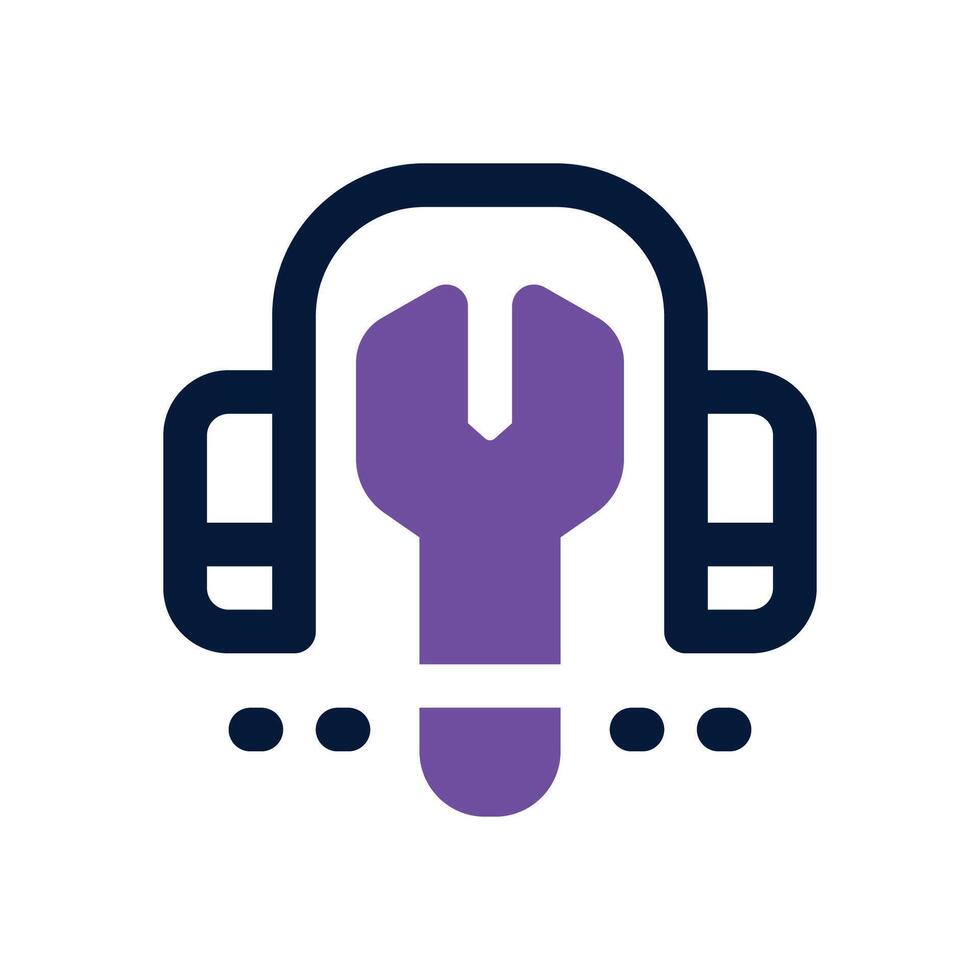 tech support dual tone icon. Sleek and modern icon for websites and mobile apps. vector