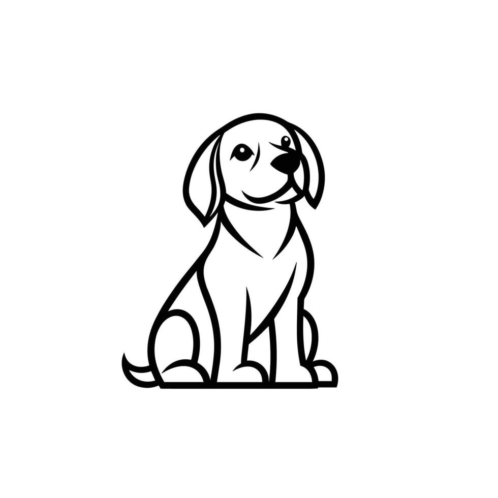 Soft Of Beagle Illustration for Branding vector