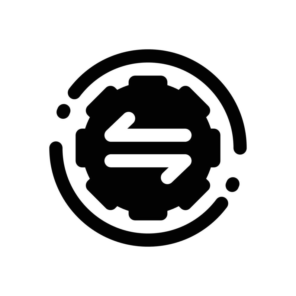 integration glyph icon. Strong and solid icon for websites and mobile apps. vector