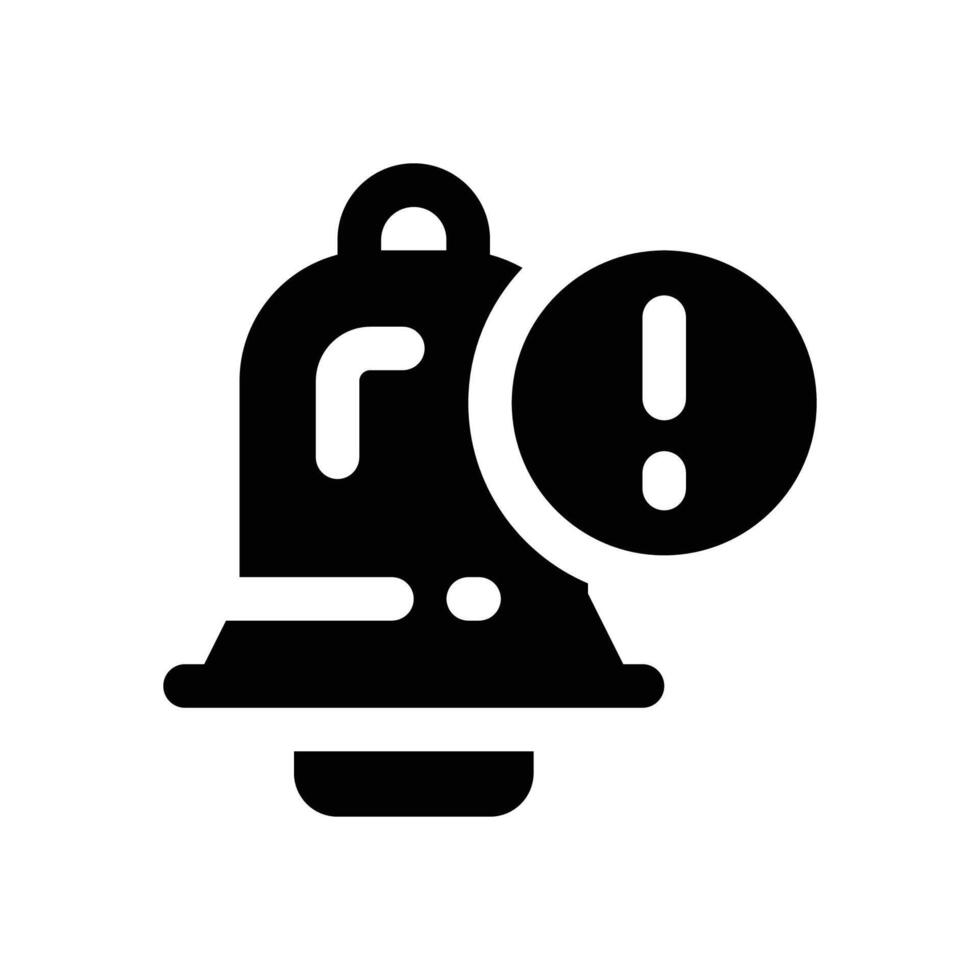 notification glyph icon. Strong and solid icon for websites and mobile apps. vector