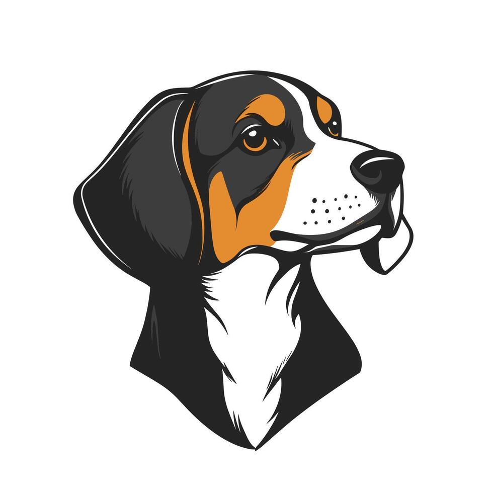 Soft Of Beagle Illustration with Subtle Texture vector