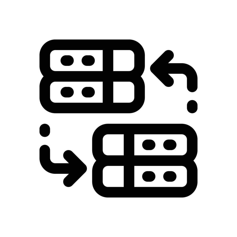 transfer data line icon. Clean and minimalist icon for websites and mobile apps. vector