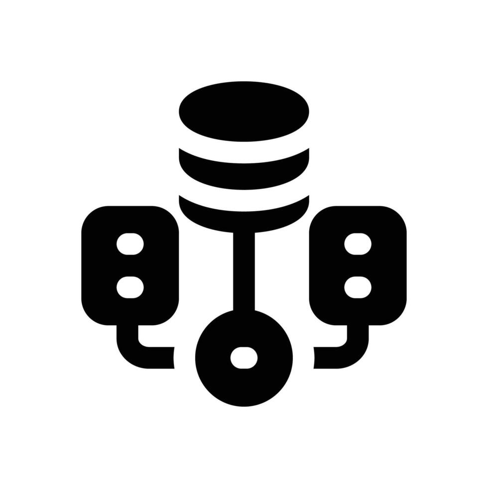data center glyph icon. Strong and solid icon for websites and mobile apps. vector
