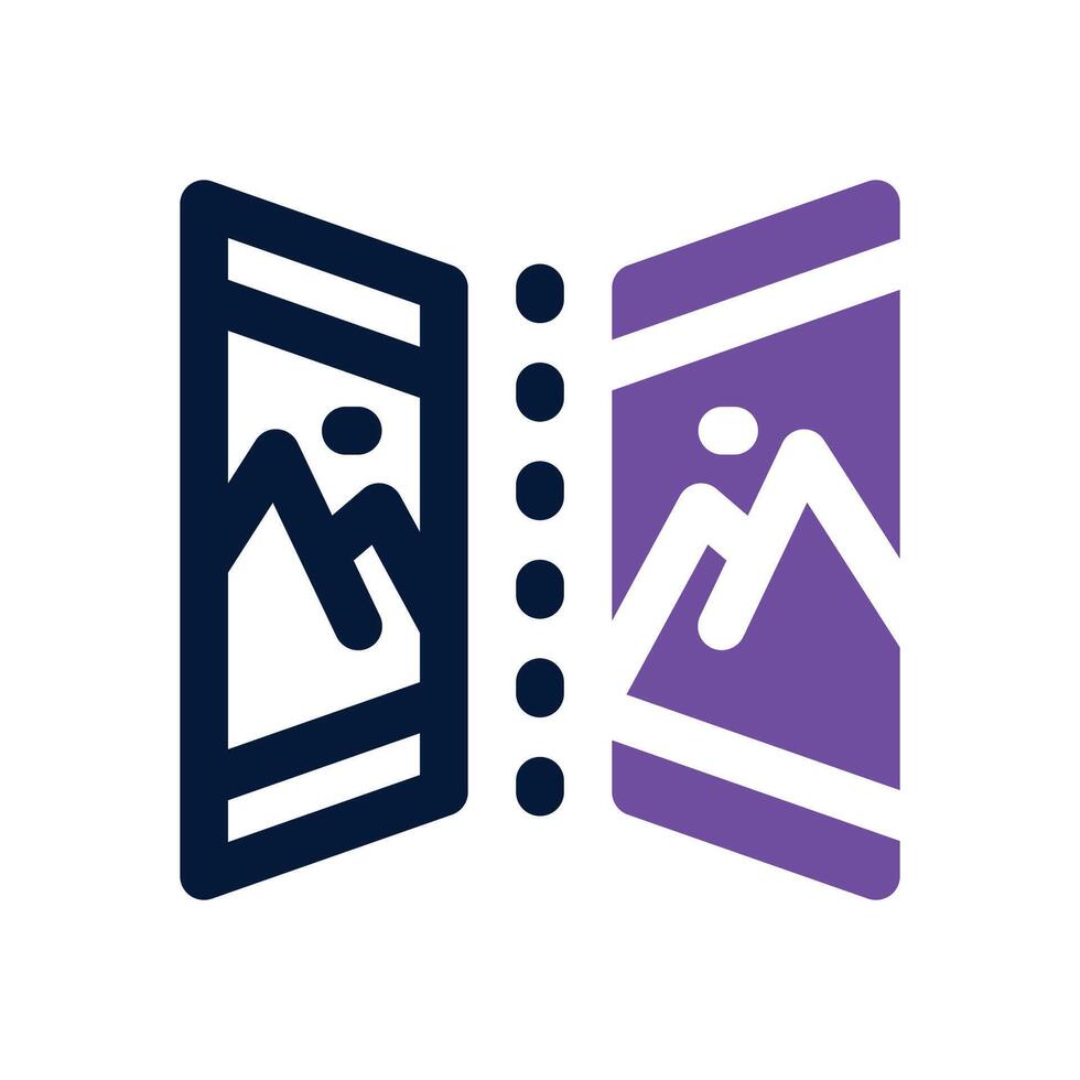 mirror dual tone icon. Sleek and modern icon for websites and mobile apps. vector
