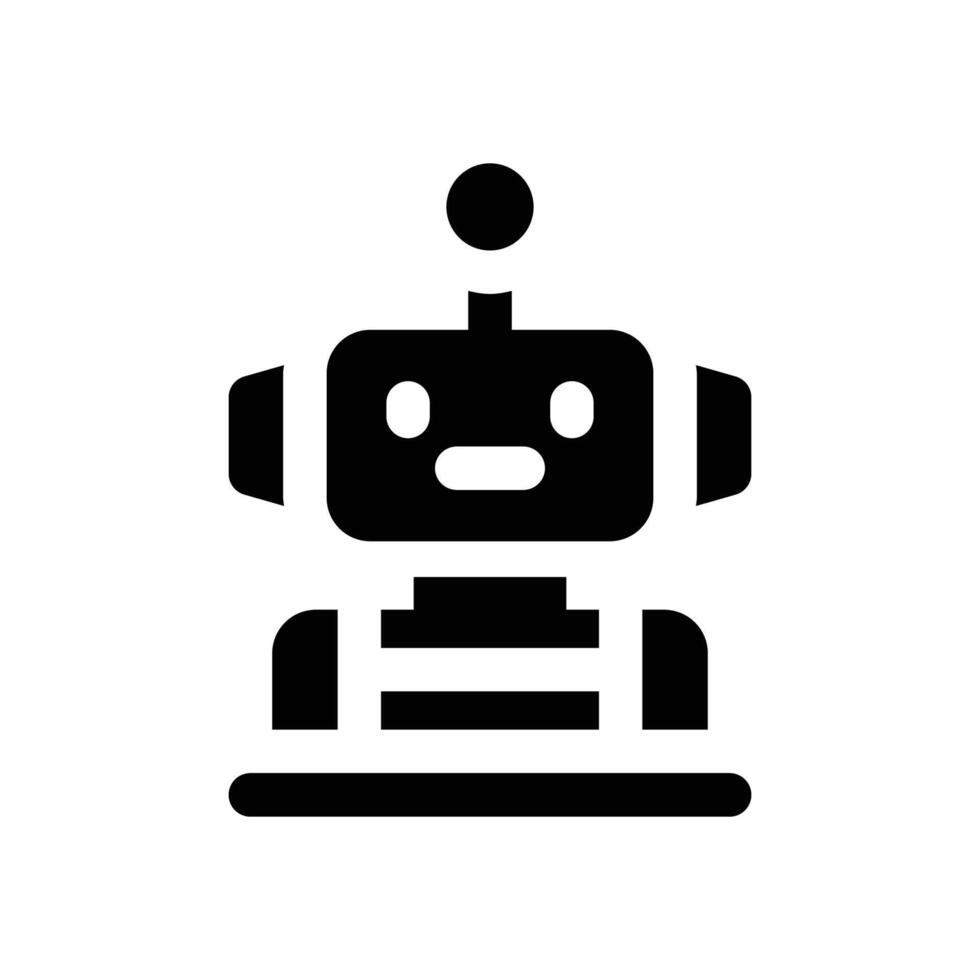rebot glyph icon. Strong and solid icon for websites and mobile apps. vector
