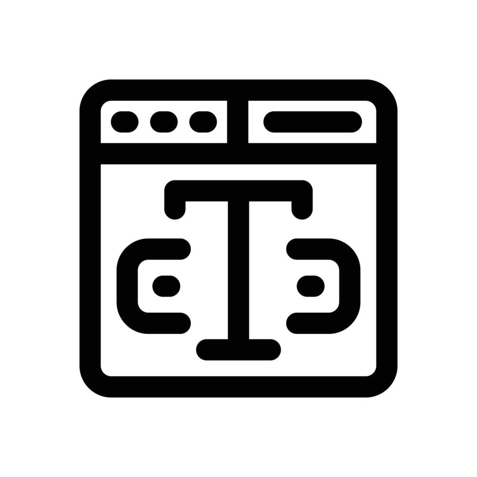text edit line icon. Clean and minimalist icon for websites and mobile apps. vector