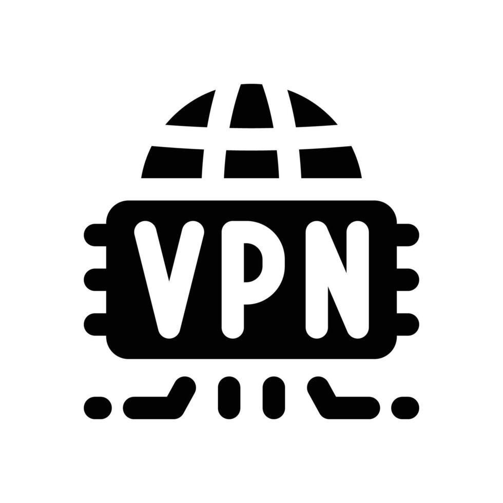 vpn glyph icon. Strong and solid icon for websites and mobile apps. vector