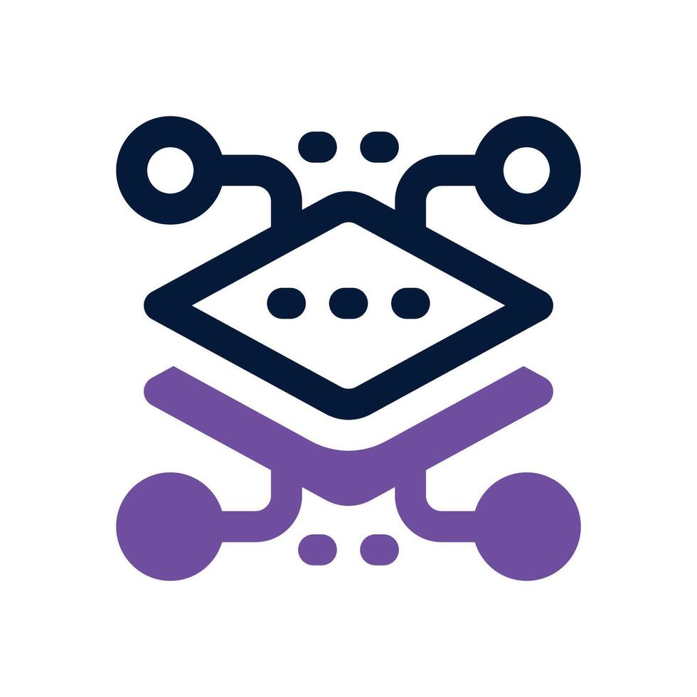 layer server dual tone icon. Sleek and modern icon for websites and mobile apps. vector
