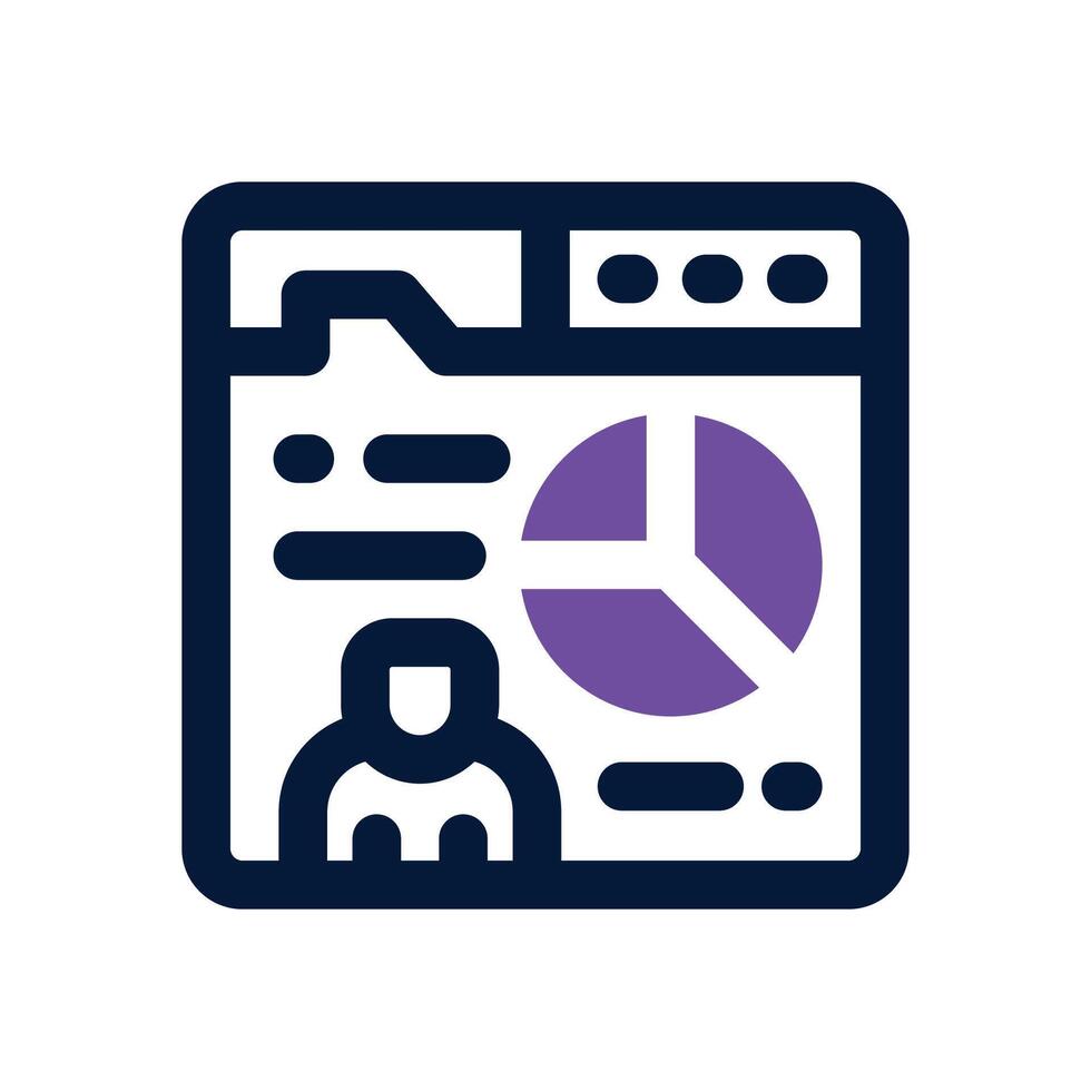 dashboard dual tone icon. Sleek and modern icon for websites and mobile apps. vector
