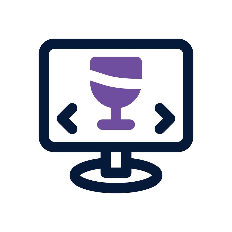 swipe dual tone icon. Sleek and modern icon for websites and mobile apps. vector