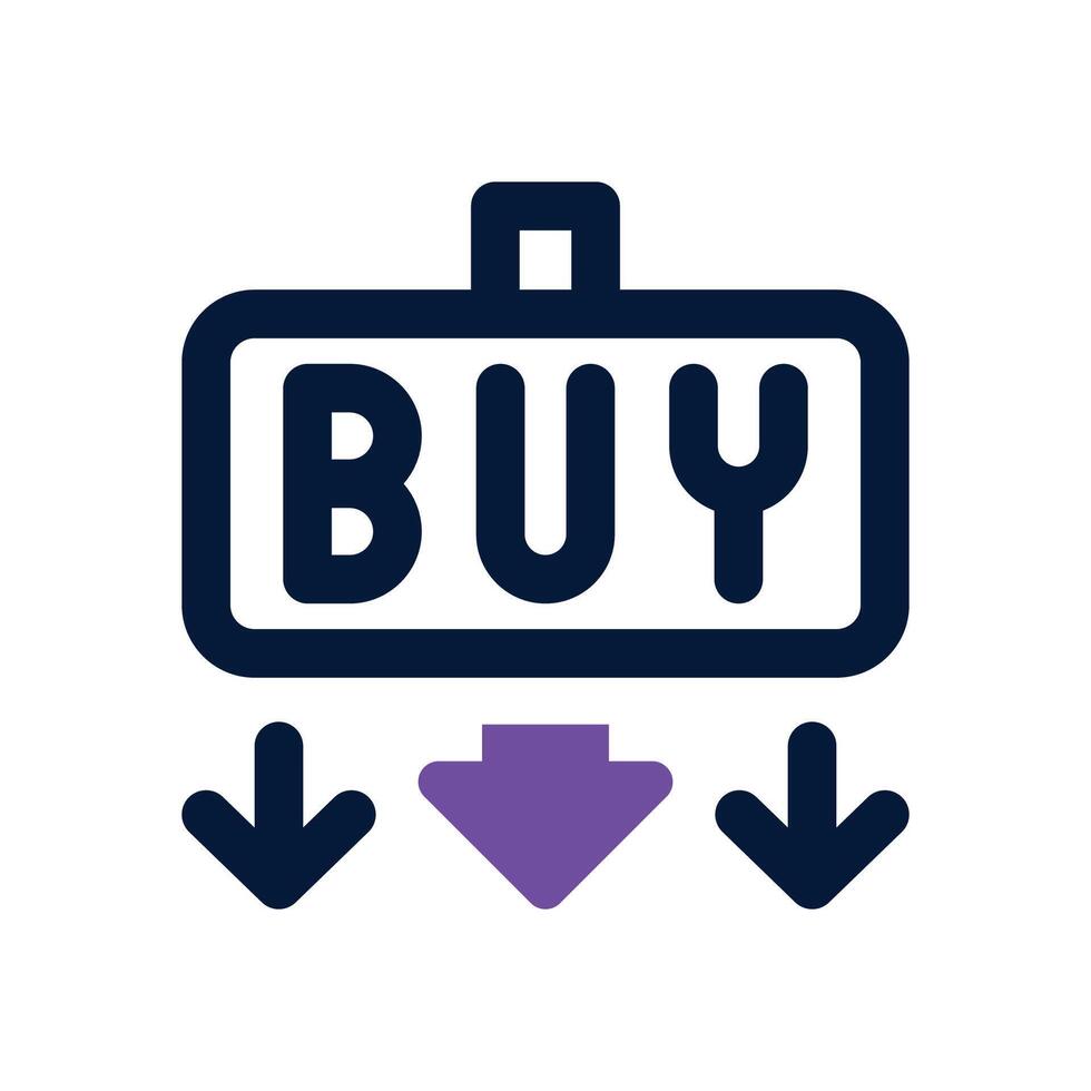 sell dual tone icon. Sleek and modern icon for websites and mobile apps. vector