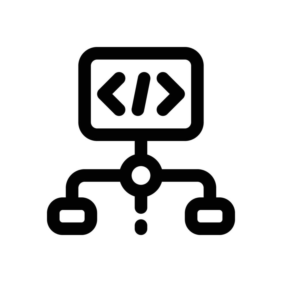 distribution code line icon. Clean and minimalist icon for websites and mobile apps. vector