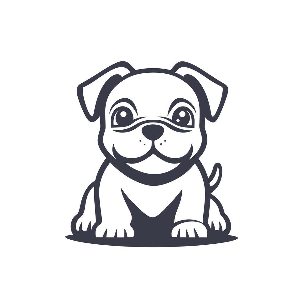 Soft Of Bulldog Icon Set in HD Quality vector