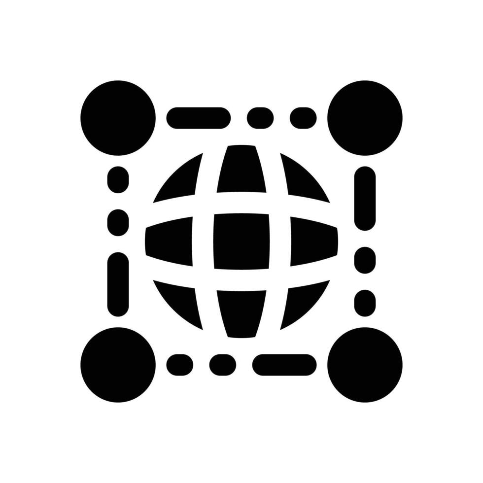 network glyph icon. Strong and solid icon for websites, mobile interfaces, presentations, and visual branding. High quality and easy to edit. vector