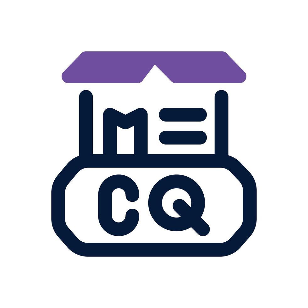 quality control dual tone icon. Sleek and modern icon for websites and mobile apps. vector