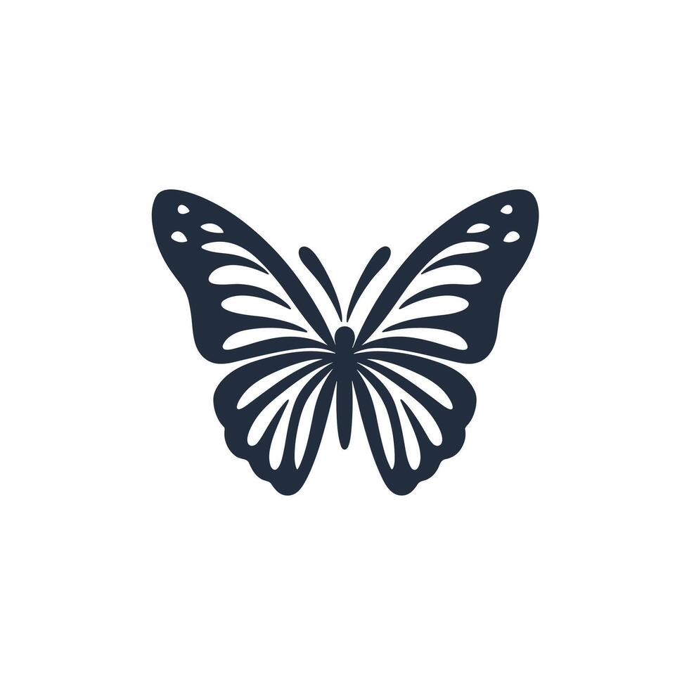 Abstract Of Butterfly Isolated Clipart with Clean Style vector