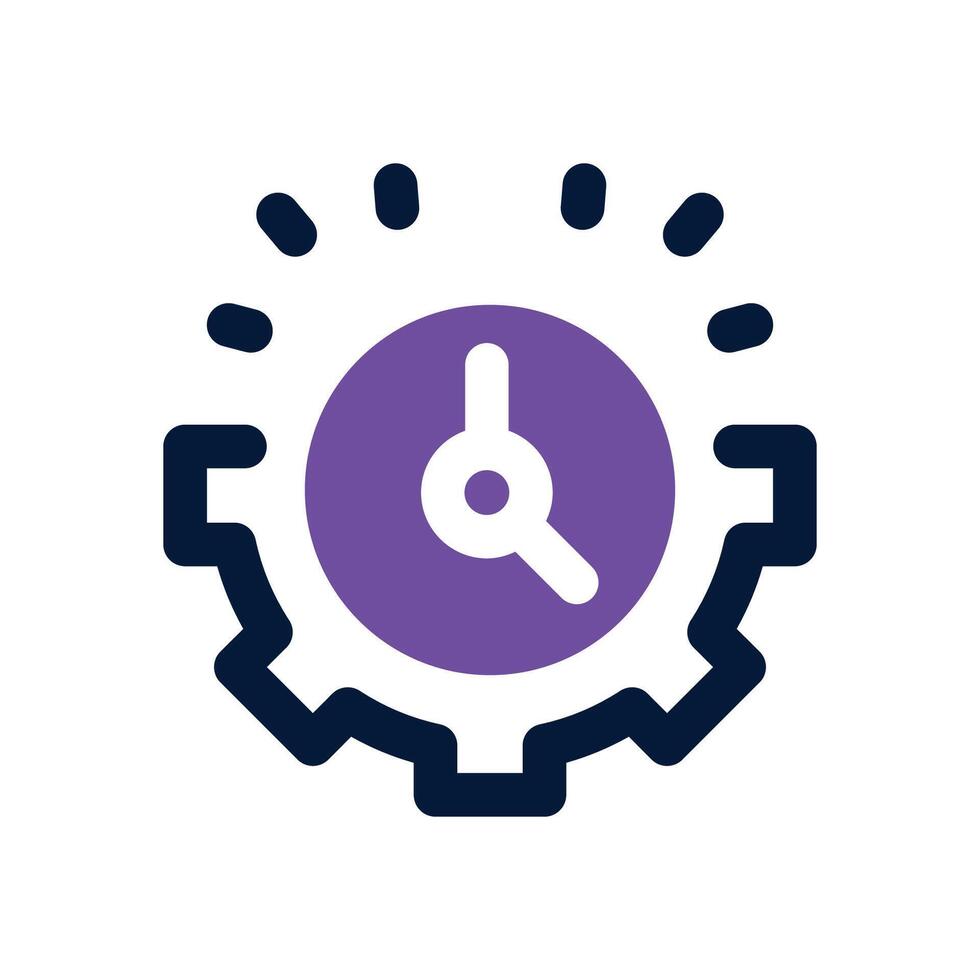 time management dual tone icon. Sleek and modern icon for websites and mobile apps. vector
