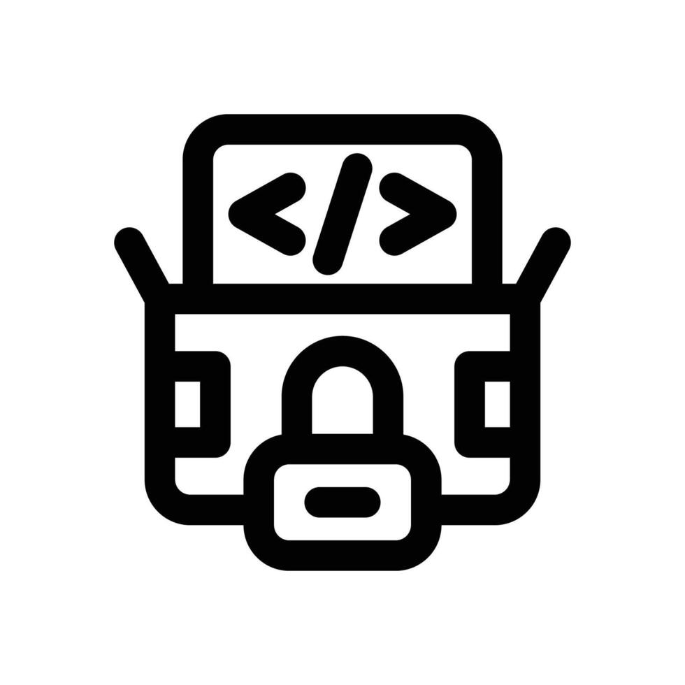 open source line icon. Clean and minimalist icon for websites and mobile apps. vector