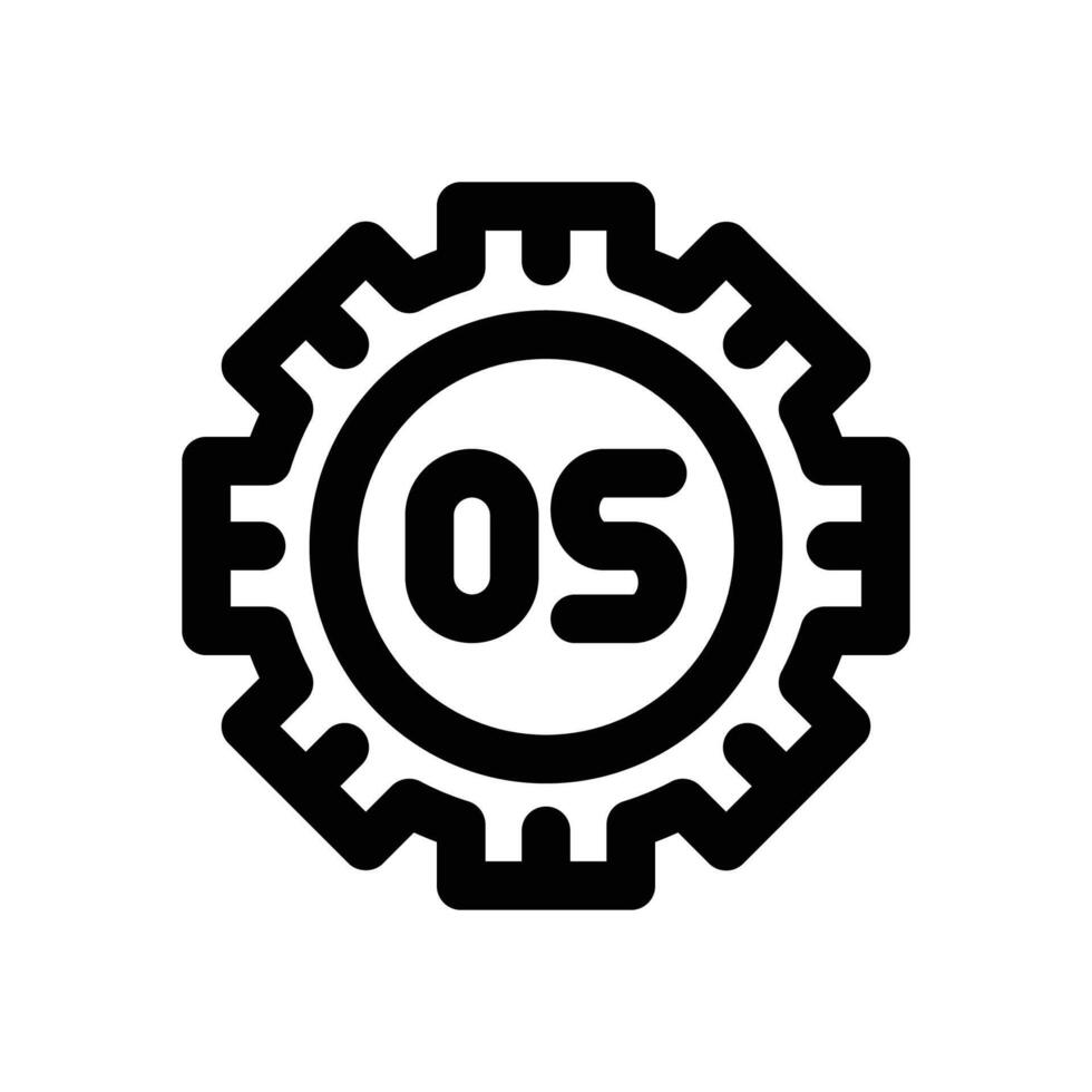 operating system line icon. Clean and minimalist icon for websites and mobile apps. vector