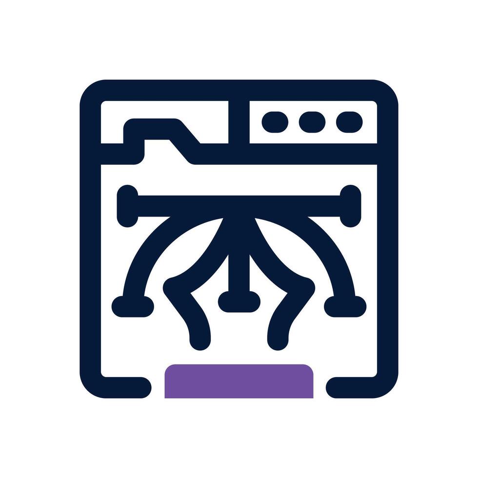 web design dual tone icon. Sleek and modern icon for websites, mobile apps, marketing materials, and corporate design. Fully scalable and ready to use. vector