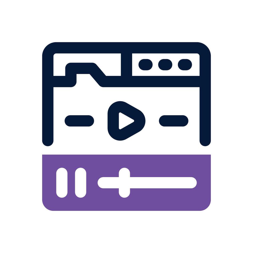 player dual tone icon. Sleek and modern icon for websites and mobile apps. vector