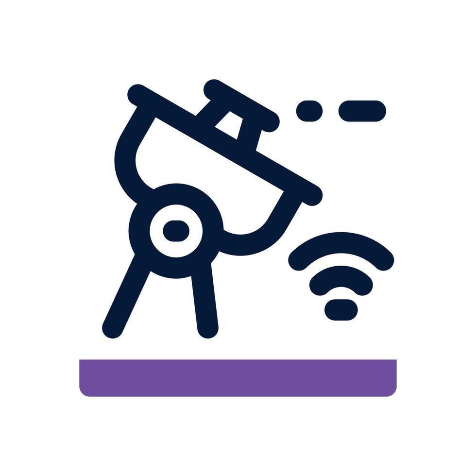 satellite dish dual tone icon. Sleek and modern icon for websites and mobile apps. vector