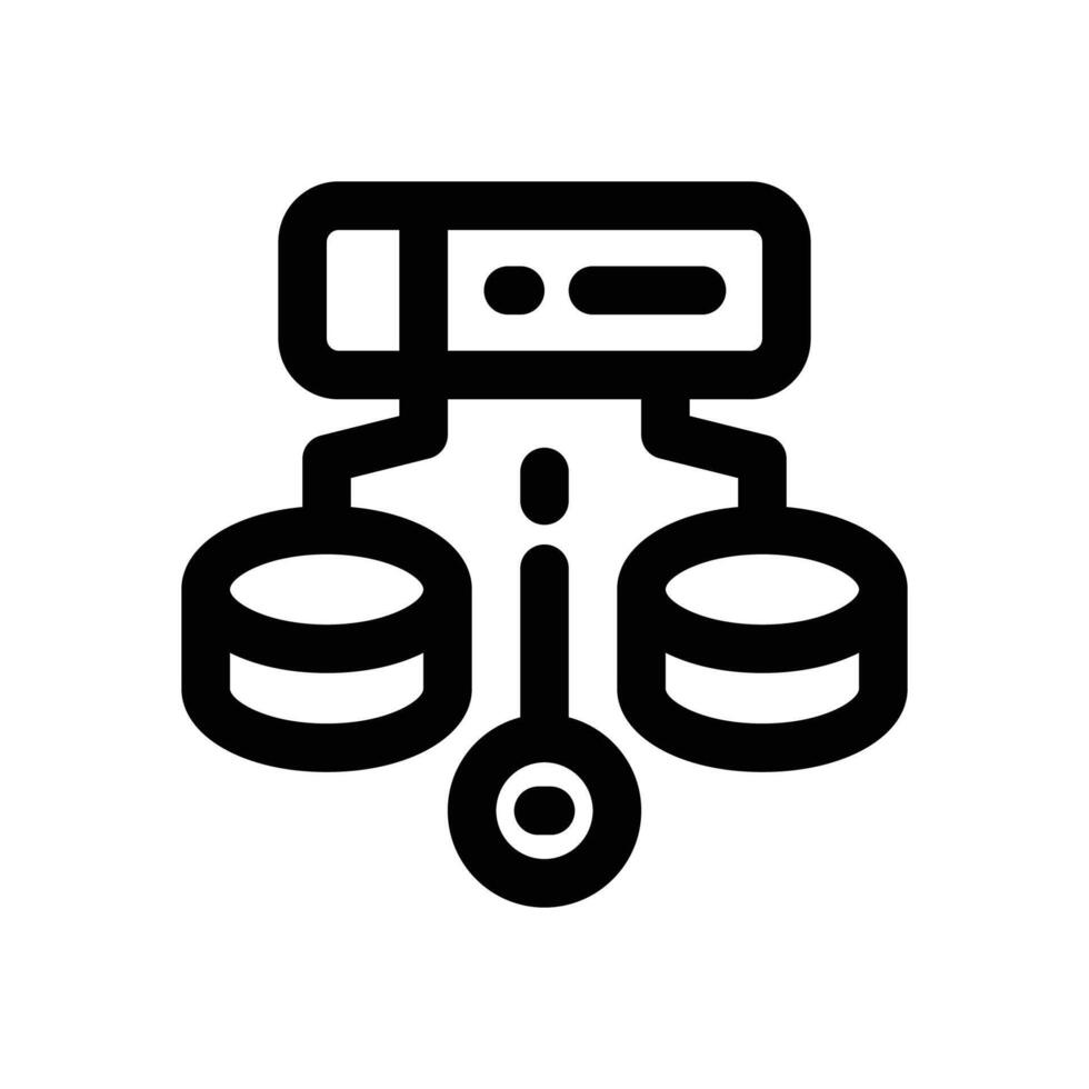 data source line icon. Clean and minimalist icon for websites and mobile apps. vector