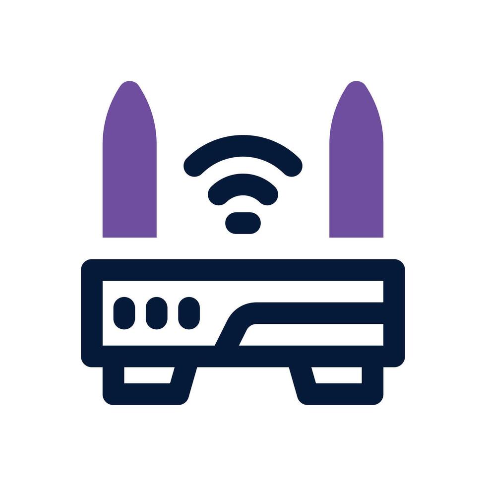 router dual tone icon. Sleek and modern icon for websites, mobile apps, marketing materials, and corporate design. Fully scalable and ready to use. vector