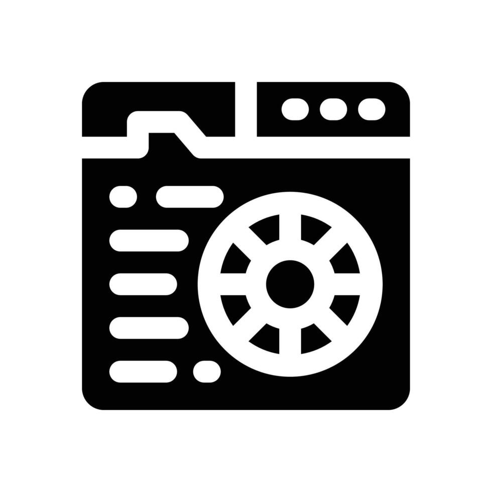 color adjustment glyph icon. Strong and solid icon for websites and mobile apps. vector