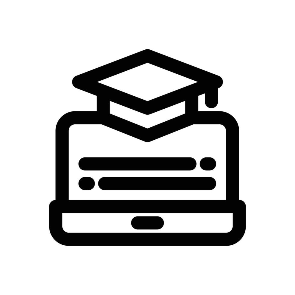 education technology line icon. Clean and minimalist icon for websites and mobile apps. vector