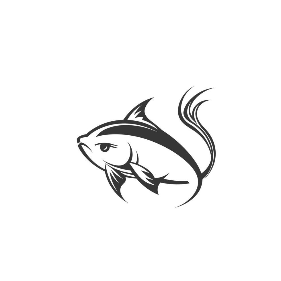 Creative Of Catfish Isolated Clipart for Branding vector