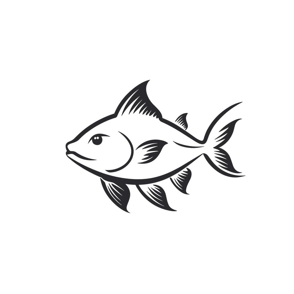 Abstract Of Catfish Design Element in HD Quality vector