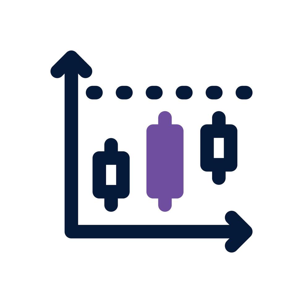 graph dual tone icon. Sleek and modern icon for websites, mobile apps, marketing materials, and corporate design. Fully scalable and ready to use. vector
