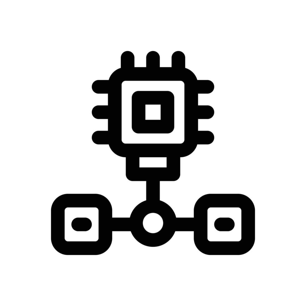 processor line icon. Clean and minimalist icon for websites, mobile apps, presentations, and logos. Fully scalable and customizable for any project. vector