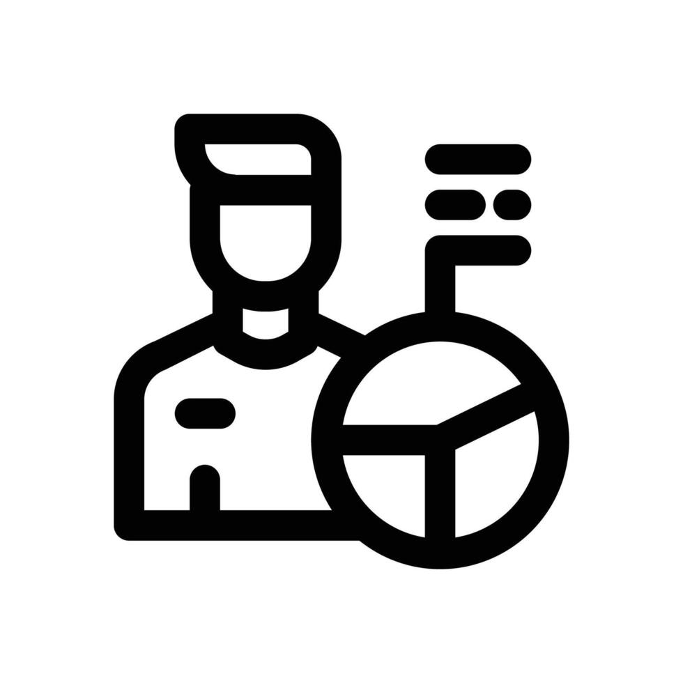 employee data line icon. Clean and minimalist icon for websites and mobile apps. vector
