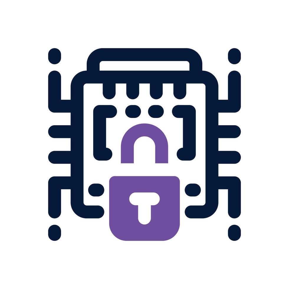 chip dual tone icon. Sleek and modern icon for websites and mobile apps. vector
