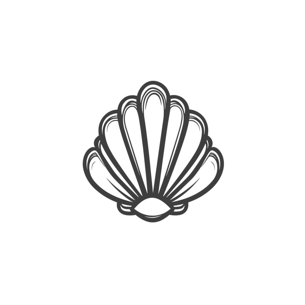 Elegant Of Clam Illustration for Branding vector