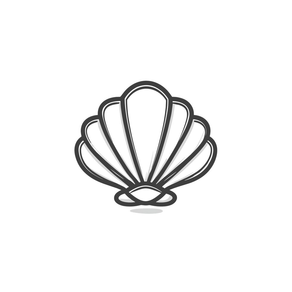 Elegant Of Clam Design Element with Clean Style vector