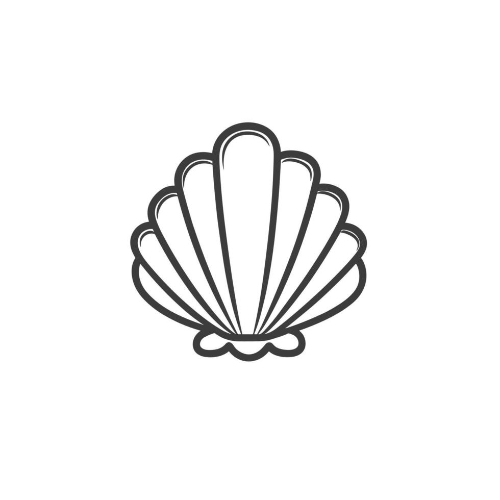 Realistic Of Clam Graphic Template for Branding vector
