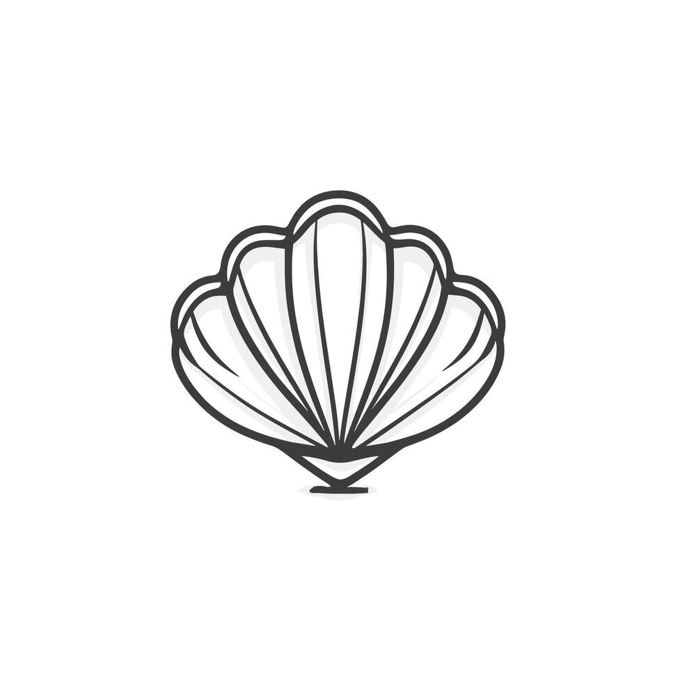 Flat Of Clam Icon Set for Branding vector
