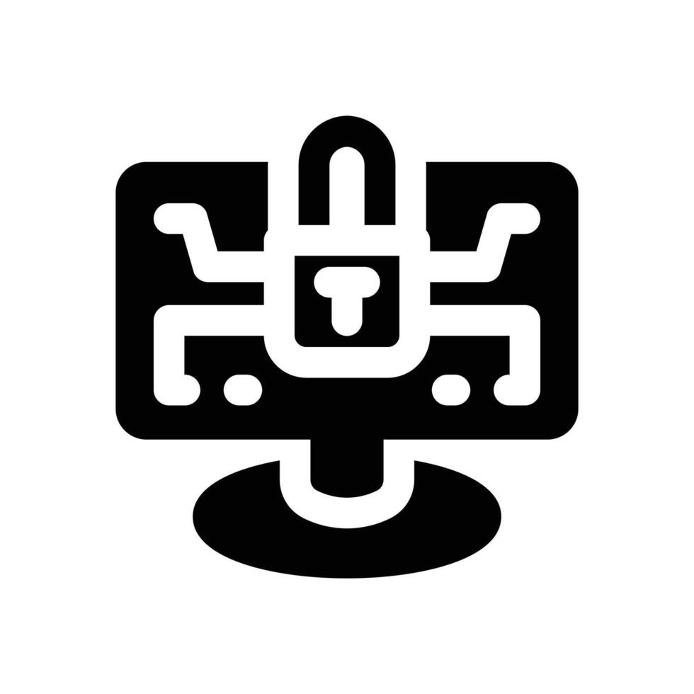 computer glyph icon. Strong and solid icon for websites, mobile interfaces, presentations, and visual branding. High quality and easy to edit. vector